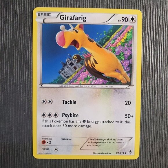 Girafarig 82/119 Pokemon Phantom  Forces Colorless Uncommon 2014 MP - Picture 3 of 3
